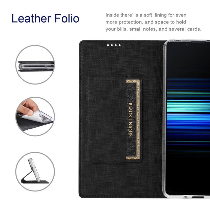 Capa Folio Para Sony Xperia 1 IV Vili Textura De Tecido