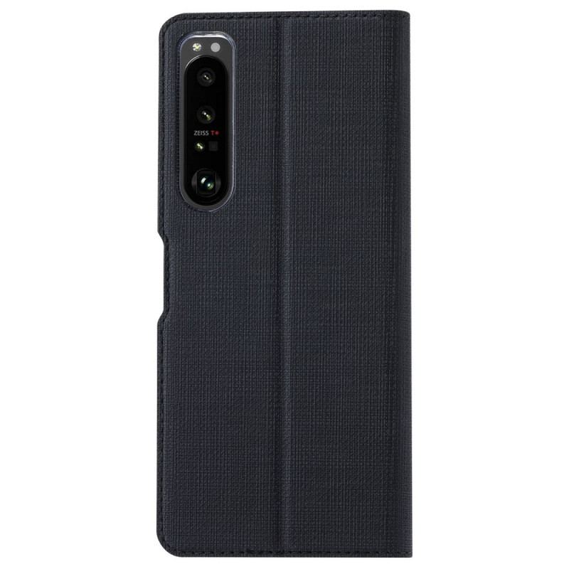 Capa Folio Para Sony Xperia 1 IV Vili Textura De Tecido