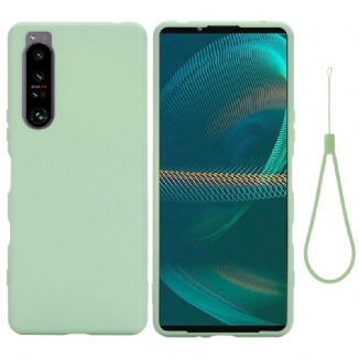 Capa Para Sony Xperia 1 IV De Cordão Tiras De Silicone Líquido