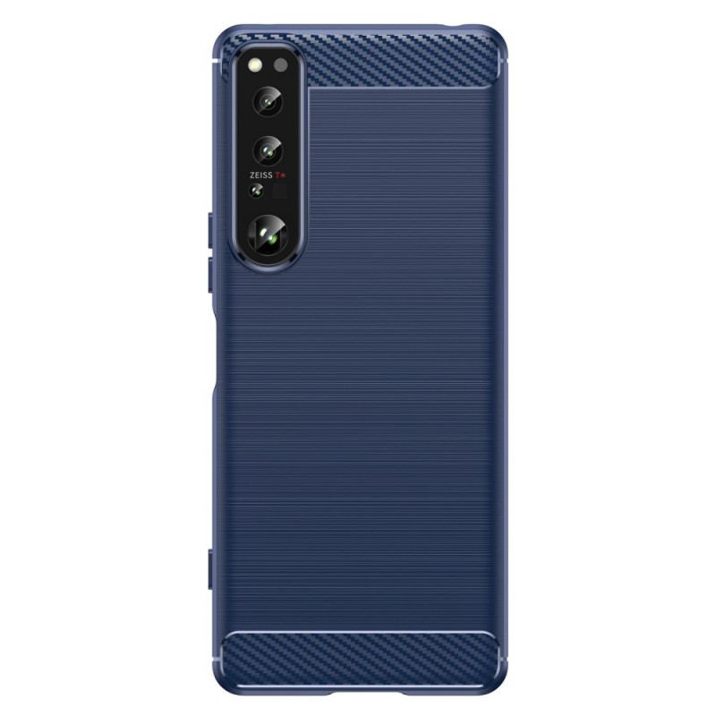 Capa Para Sony Xperia 1 IV Fibra De Carbono Escovada