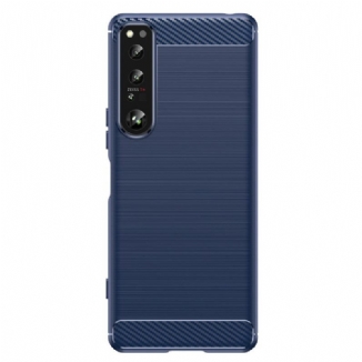 Capa Para Sony Xperia 1 IV Fibra De Carbono Escovada