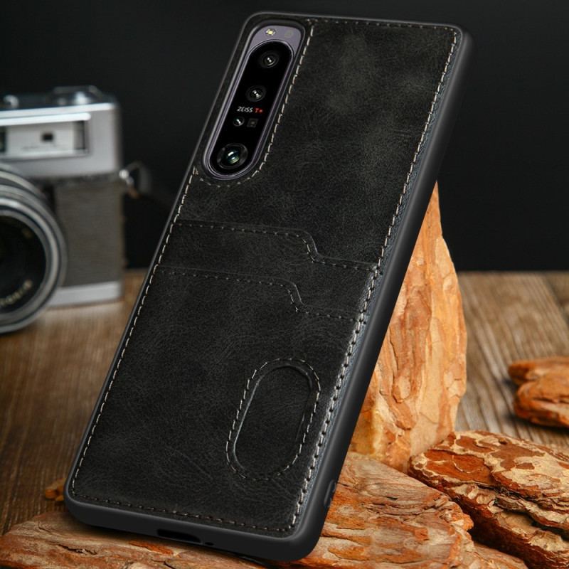 Capa Para Sony Xperia 1 IV Titular De Cartão Duplo