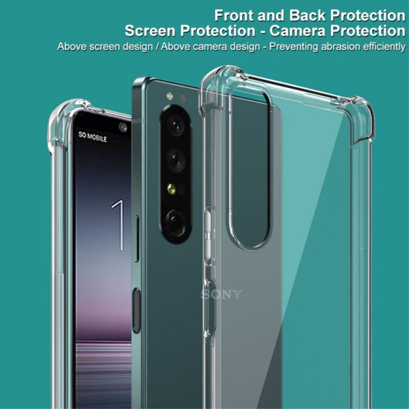 Capa Para Sony Xperia 1 IV Transparente Com Filme De Tela Imak