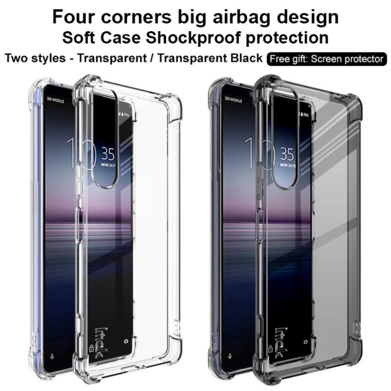 Capa Para Sony Xperia 1 IV Transparente Com Filme De Tela Imak