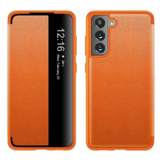 Capa De Celular Para Samsung Galaxy S21 FE Couro Sintético Texturizado