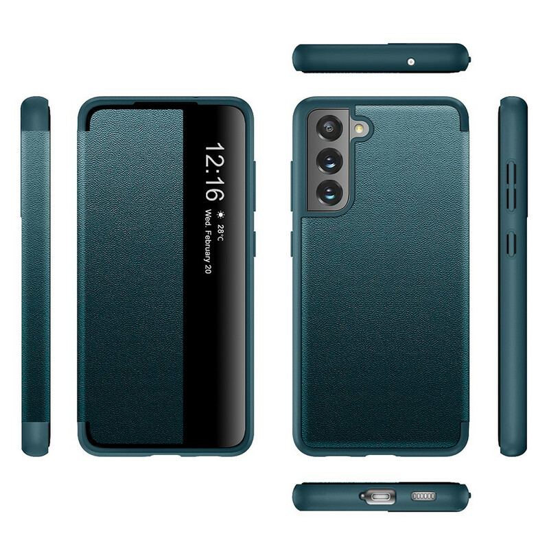 Capa De Celular Para Samsung Galaxy S21 FE Couro Sintético Texturizado