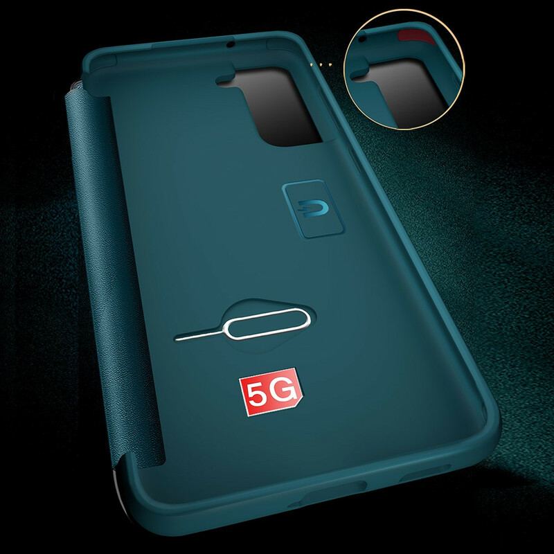 Capa De Celular Para Samsung Galaxy S21 FE Couro Sintético Texturizado