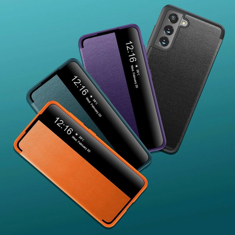 Capa De Celular Para Samsung Galaxy S21 FE Couro Sintético Texturizado