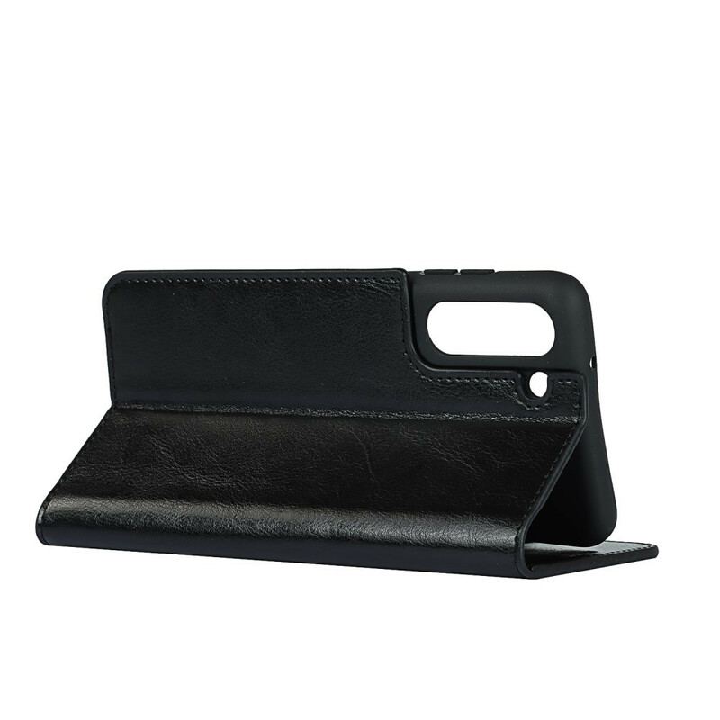 Capa De Celular Para Samsung Galaxy S21 FE Flip Cores Sugeridas De Couro Genuíno