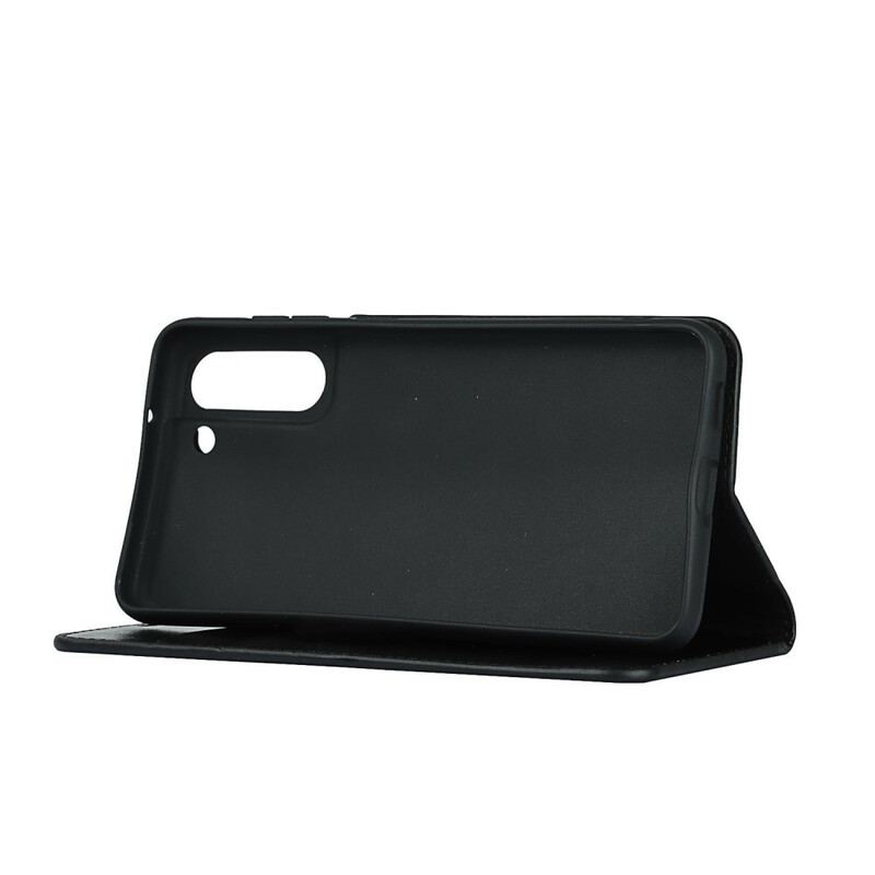 Capa De Celular Para Samsung Galaxy S21 FE Flip Cores Sugeridas De Couro Genuíno