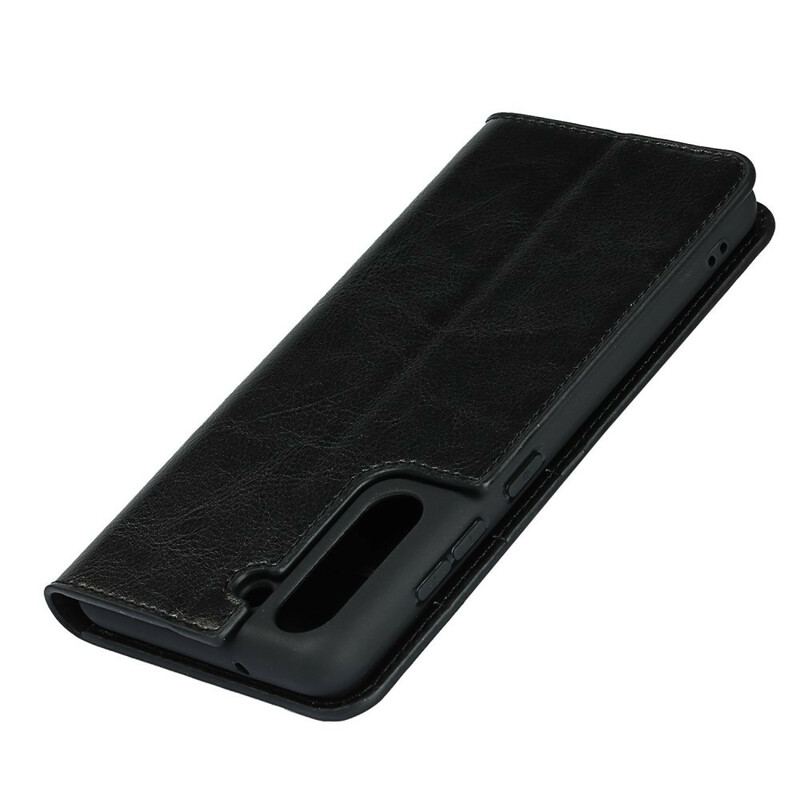 Capa De Celular Para Samsung Galaxy S21 FE Flip Cores Sugeridas De Couro Genuíno