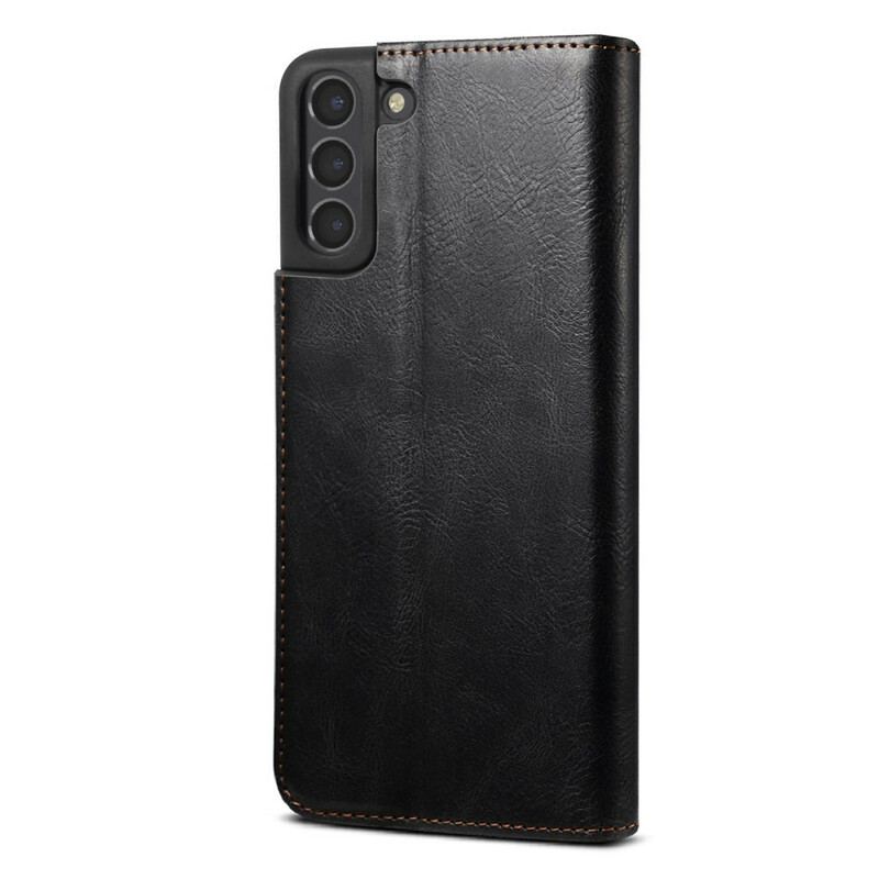 Capa De Celular Para Samsung Galaxy S21 FE Flip Couro Sintético Encerado