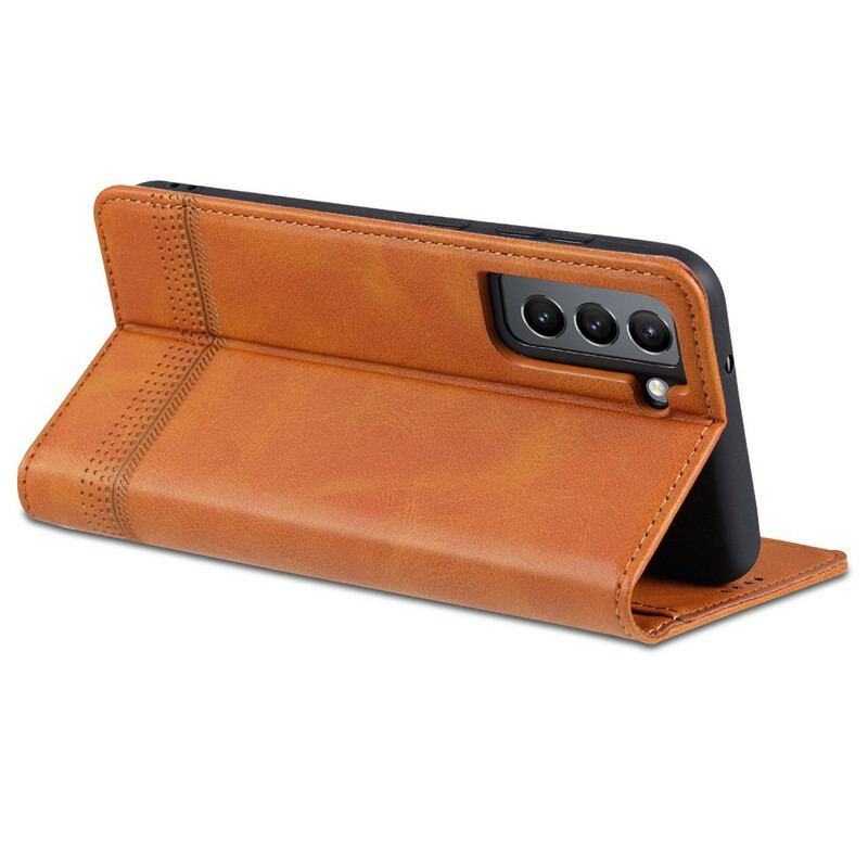 Capa De Celular Para Samsung Galaxy S21 FE Flip Estilo De Couro Azns