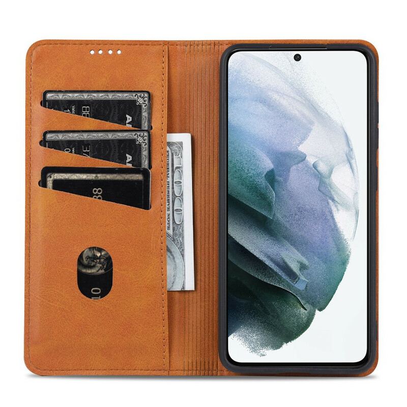 Capa De Celular Para Samsung Galaxy S21 FE Flip Estilo De Couro Azns