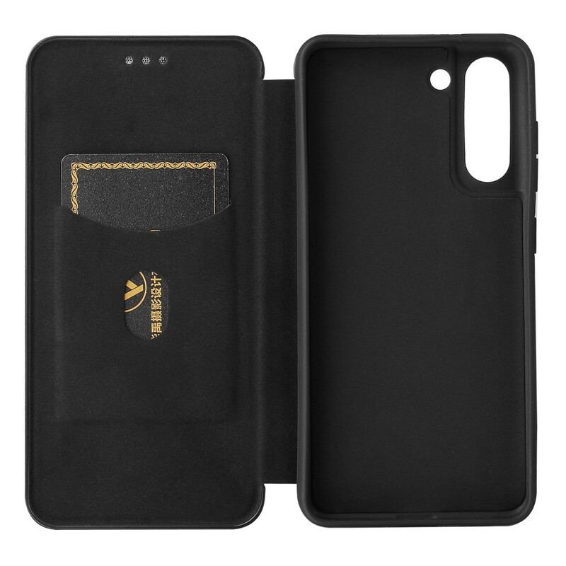 Capa De Celular Para Samsung Galaxy S21 FE Flip Fibra De Carbono