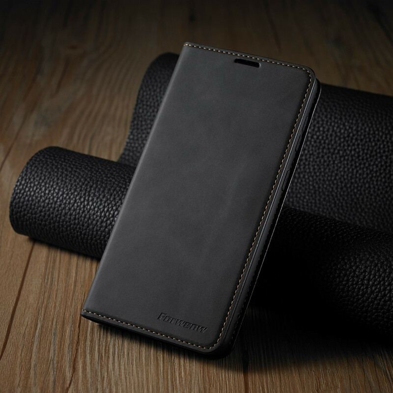 Capa De Celular Para Samsung Galaxy S21 FE Flip Forwenw Efeito Couro