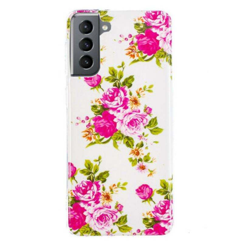 Capa De Celular Para Samsung Galaxy S21 FE Flores Da Liberdade Fluorescentes