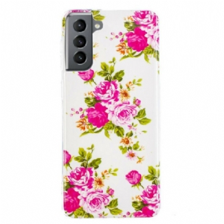 Capa De Celular Para Samsung Galaxy S21 FE Flores Da Liberdade Fluorescentes