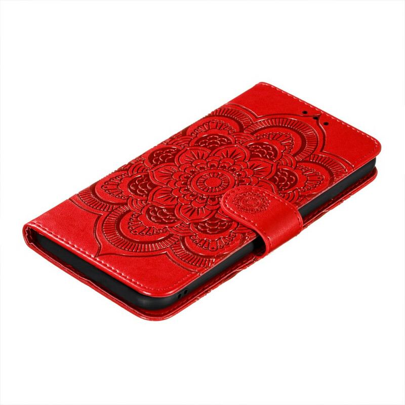 Capa De Couro Para Samsung Galaxy S21 FE Mandala Completa