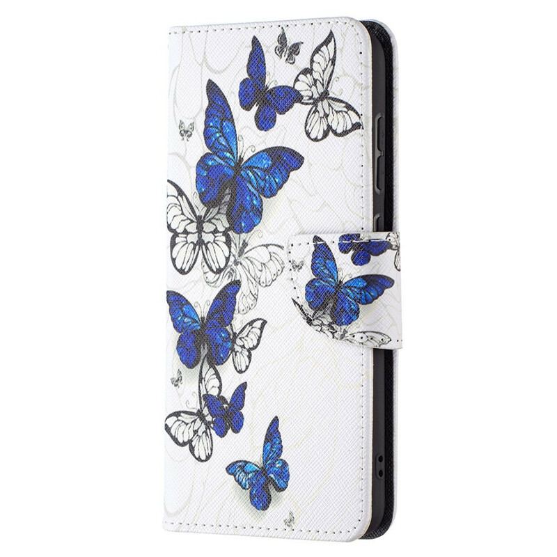 Capa Flip Para Samsung Galaxy S21 FE Borboletas Maravilhosas