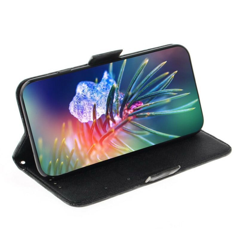 Capa Flip Para Samsung Galaxy S21 FE De Cordão Animais De Safári Tanga