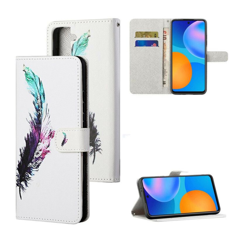 Capa Flip Para Samsung Galaxy S21 FE De Cordão Pena Com Cordão