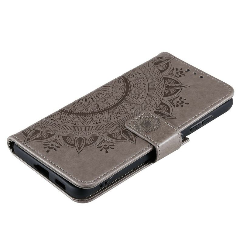 Capa Flip Para Samsung Galaxy S21 FE Mandala Do Sol