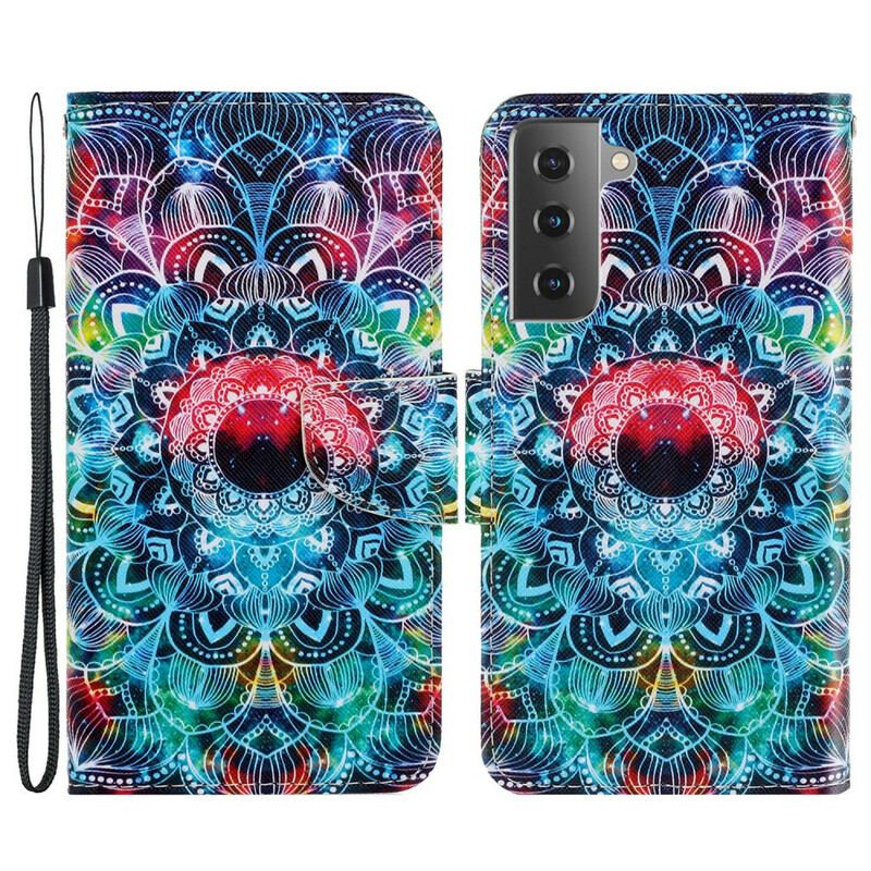 Capa Flip Para Samsung Galaxy S21 FE Mandala No Céu