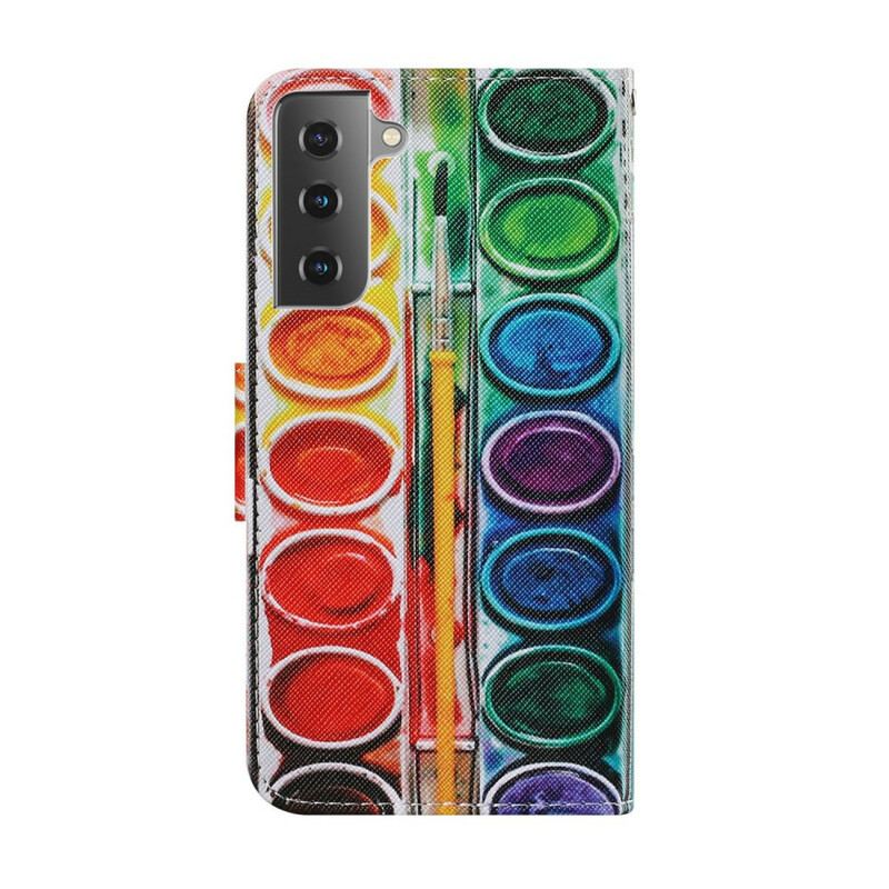 Capa Flip Para Samsung Galaxy S21 FE Pintar