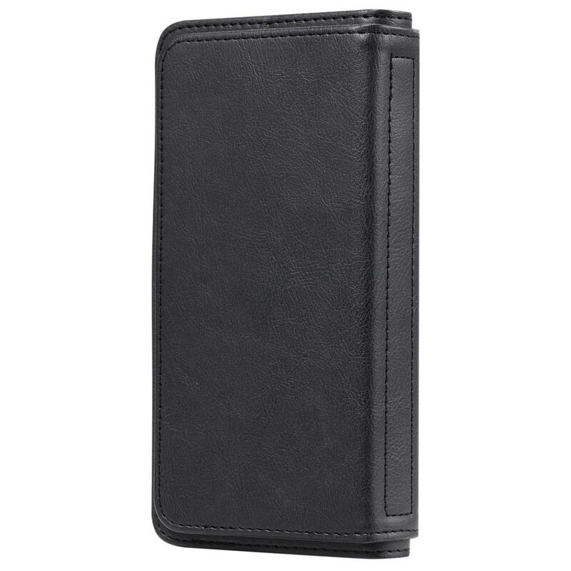 Capa Flip Para Samsung Galaxy S21 FE Titular De Cartão De Couro Falso 10