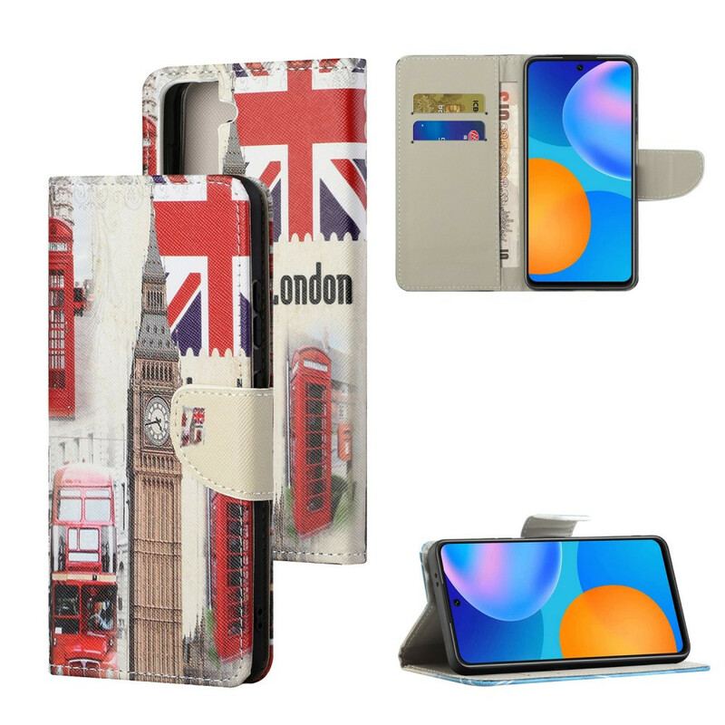 Capa Flip Para Samsung Galaxy S21 FE Vida Em Londres