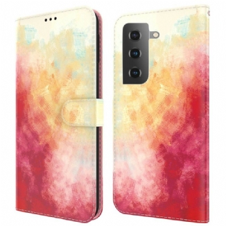 Capa Folio Para Samsung Galaxy S21 FE Abstração