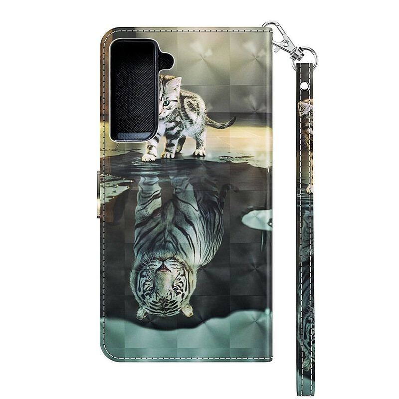 Capa Folio Para Samsung Galaxy S21 FE Ernesto O Tigre