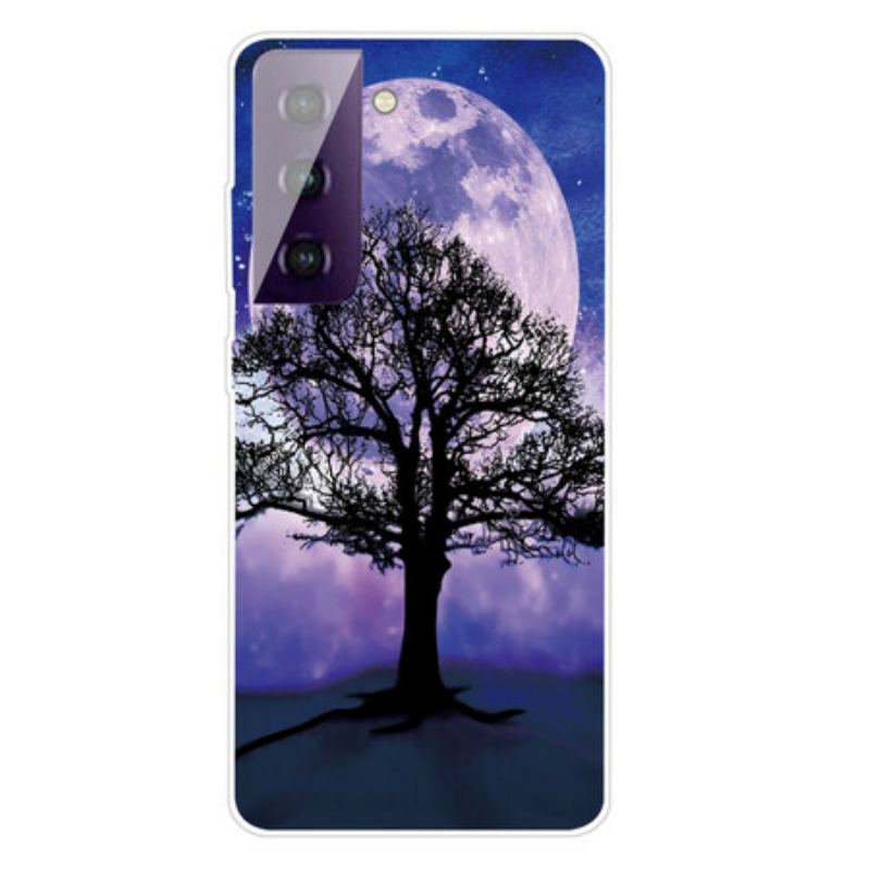 Capa Para Samsung Galaxy S21 FE Árvore E Lua