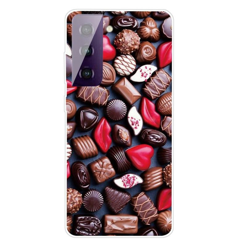 Capa Para Samsung Galaxy S21 FE Chocolate Flexível