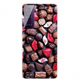 Capa Para Samsung Galaxy S21 FE Chocolate Flexível