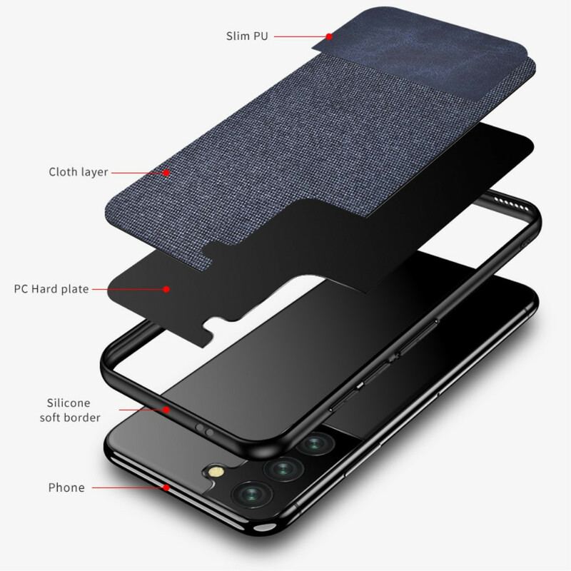 Capa Para Samsung Galaxy S21 FE Couro Sintético E Tecido