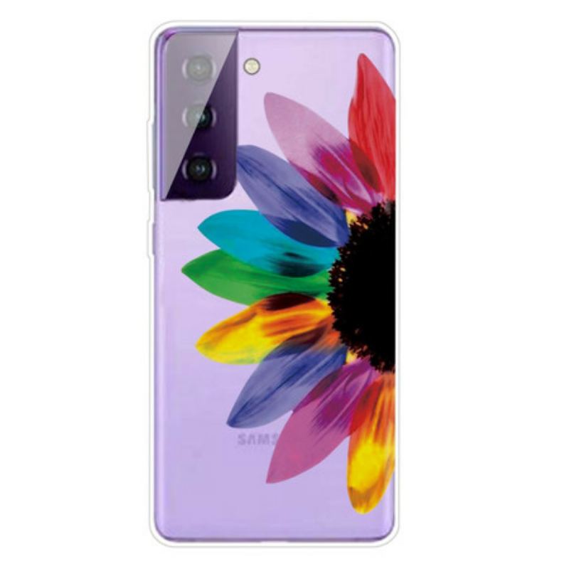 Capa Para Samsung Galaxy S21 FE Flor Colorida