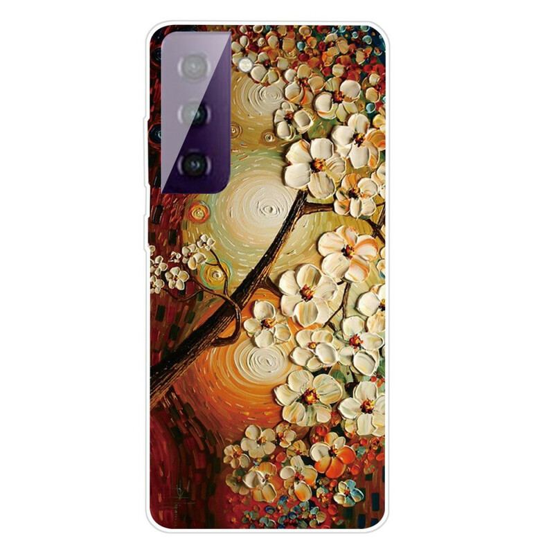 Capa Para Samsung Galaxy S21 FE Flores Flexíveis