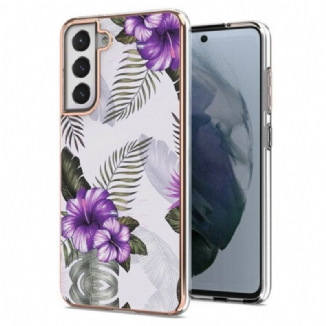 Capa Para Samsung Galaxy S21 FE Flores Violetas