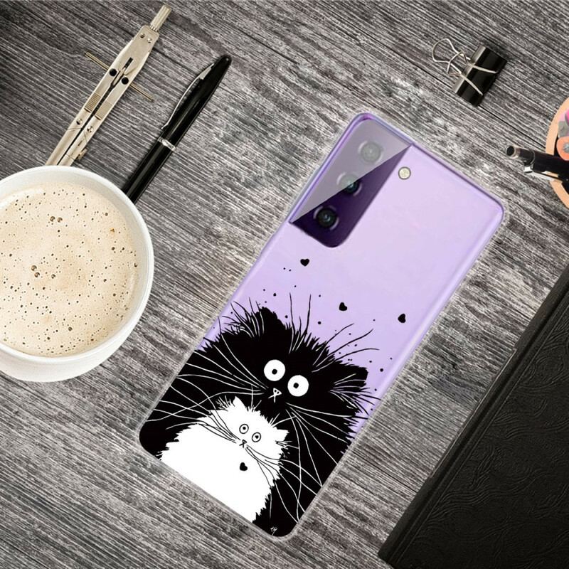 Capa Para Samsung Galaxy S21 FE Olha Os Gatos