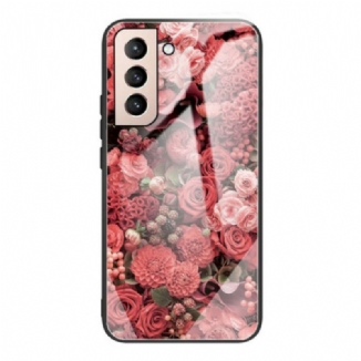 Capa Para Samsung Galaxy S21 FE Rose Flowers Vidro Temperado