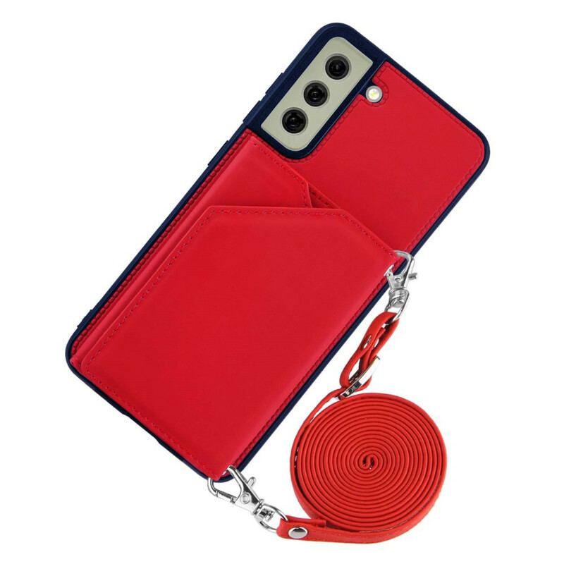 Capa Para Samsung Galaxy S21 FE Suporte Multi-card Handsfree E Lanyard