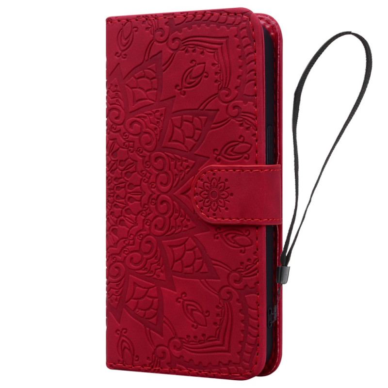 Capa Flip Para iPhone 15 Pro Max Estampa De Mandala