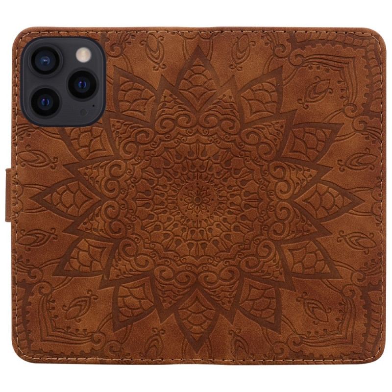 Capa Flip Para iPhone 15 Pro Max Estampa De Mandala