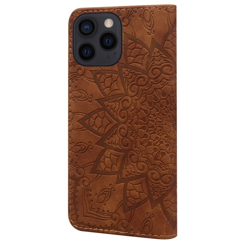 Capa Flip Para iPhone 15 Pro Max Estampa De Mandala