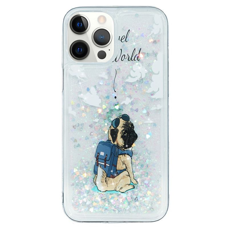 Capa Para iPhone 15 Pro Max Cachorro Brilhante