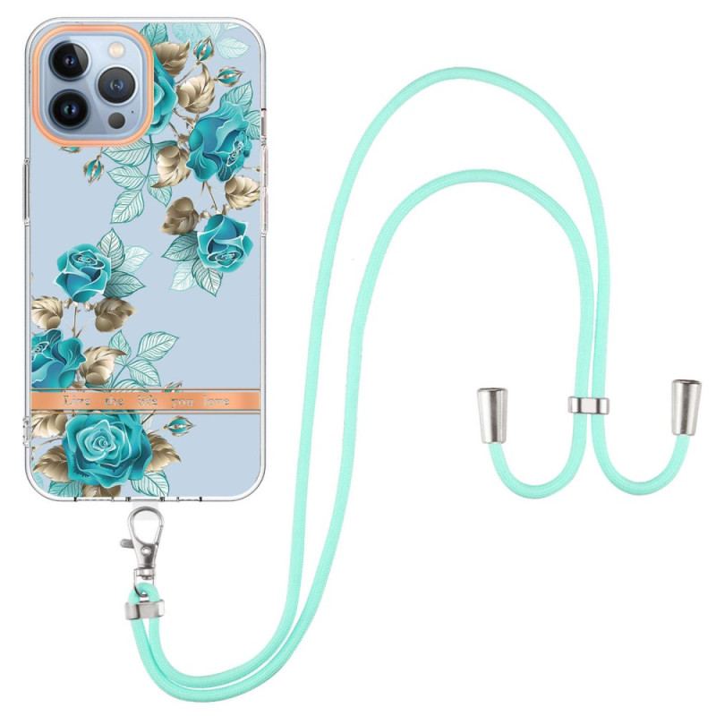 Capa Para iPhone 15 Pro Max De celular Cordão De Flores