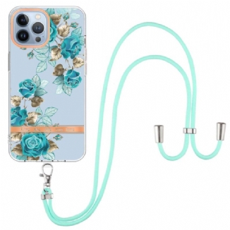 Capa Para iPhone 15 Pro Max De celular Cordão De Flores