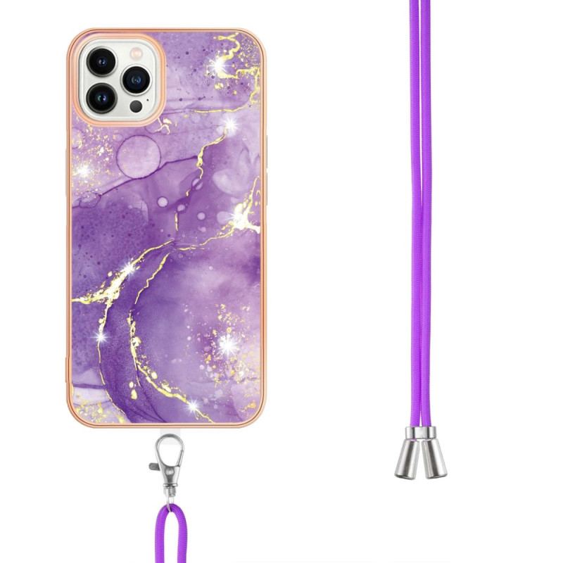 Capa Para iPhone 15 Pro Max De celular Cordão Marmorizado